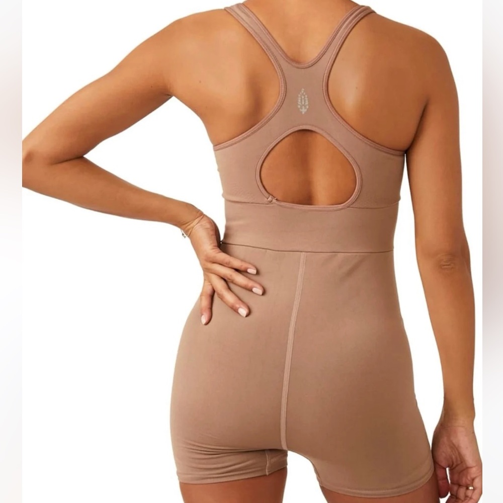 Free People Movement XS/S Every Single Time Runsie Seamless Racerback Logo